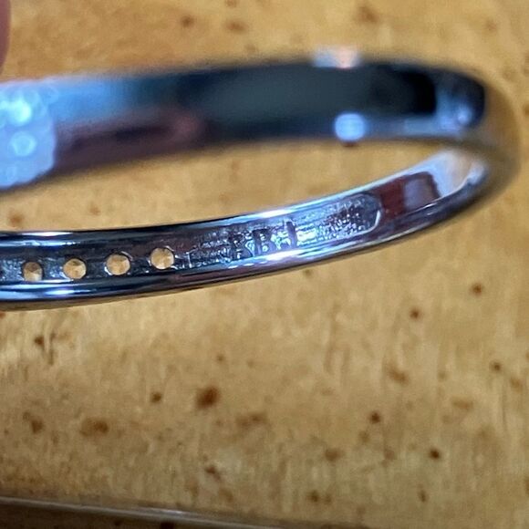 Sky Blue Topaz White Topaz Sterling Silver Ring Size 8 - Picture 7 of 10